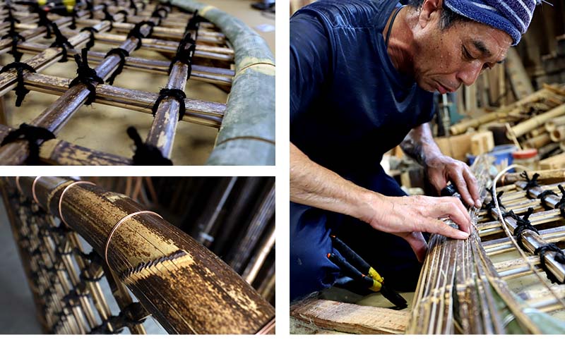 竹垣【虎竹光悦寺垣】3尺 【山岸竹材店】