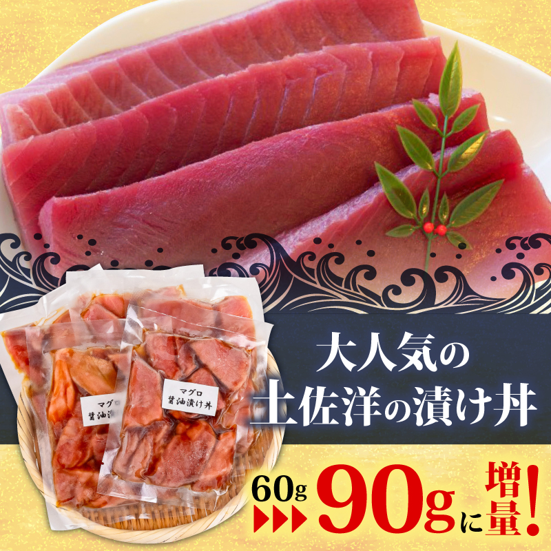 2種の漬け丼セット 90g×各2パック カジキマグロ イカ 【計4パック】