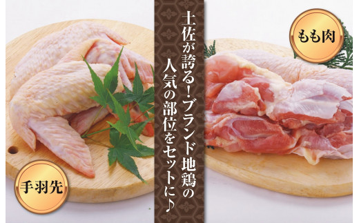 鶏肉 鶏もも 手羽先 合計1kg ブランド鶏 お得 パック 詰め合わせ 土佐はちきん地鶏 簡単調理 料理 唐揚げ おかず おつまみ から揚げ からあげ用 てばさき もも肉 とり肉 鳥肉 セット ギフト 贈答用 おすすめ ランキング 高知県 須崎市 ME047-x