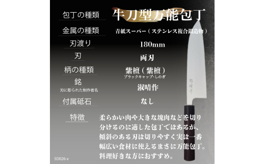 【 土佐打刃物 】 万能包丁 18cm 専用 木箱 セット 迫田刃物 鍛冶職人 日本三大刃物 青紙スーパー鋼 万能 包丁 キッチン 用品 高知県 須崎市