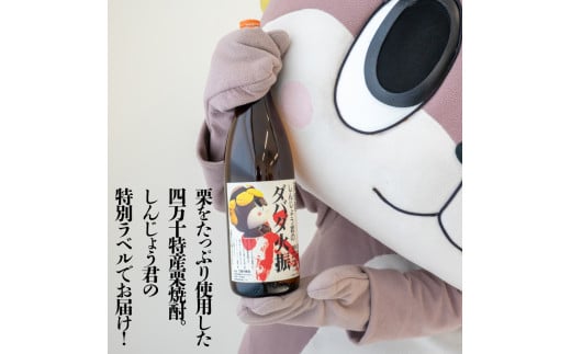 栗焼酎 ダバダ火振 しんじょう君ラベル 一升瓶 1.8L × 6本 セット 【地酒】