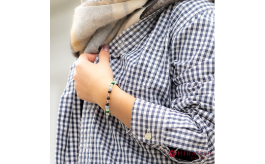 バランスの良い人間関係形成力☆パワーストーンブレスレット(対人04)･6mm玉 (18.6cm) 18.6cm