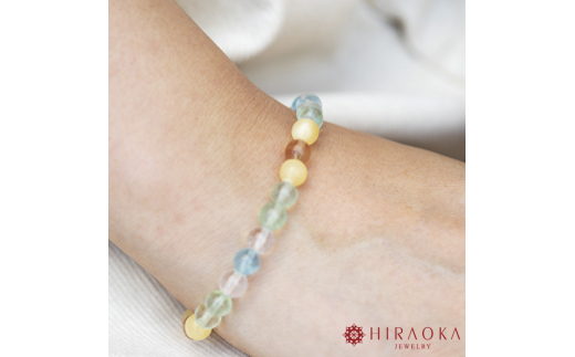 良好な人間関係に恵まれるための対人運パワーストーンブレスレット(対人02)･6mm玉 (17.4cm) 17.4cm