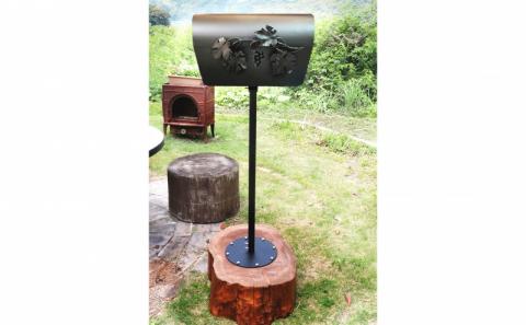 アイアンポスト【縁結び黒の葡萄】ネーム入り 【おしゃれ】