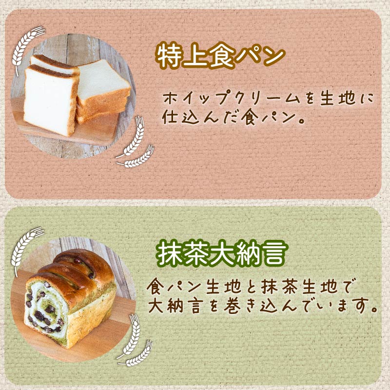 特上食パン 1斤 ＆ 抹茶大納言 1本 ｜ 計2 食パン高級 型 ふんわり しっとり パン 抹茶パン 抹茶 大納言 抹茶大納言パン 冷凍 パンストック 人気 有名 お取り寄せ おすすめ 高知県 須崎市 MNB005