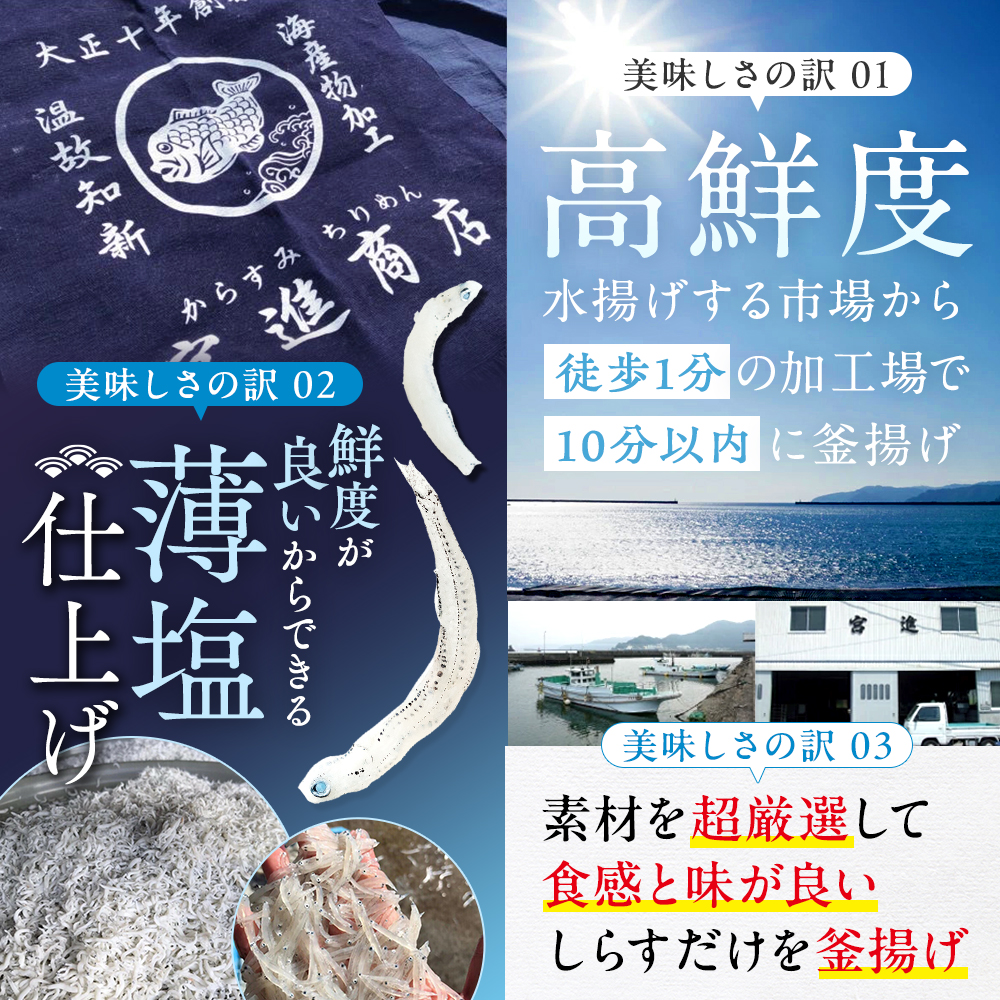 鮮度抜群！ 海の玄米 子ども用釜揚げシラスの定期便【10回コース】