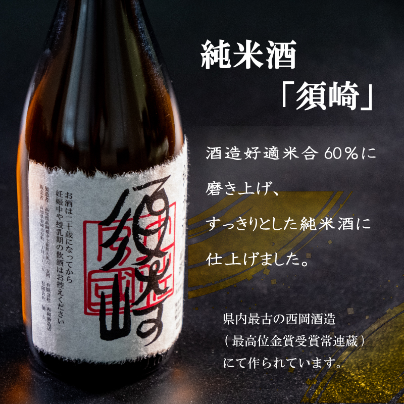 銘酒【須崎】純米酒 本醸造酒と【久礼】純米吟醸酒 吟醸無濾過 720ml×4本 セット 【地酒】