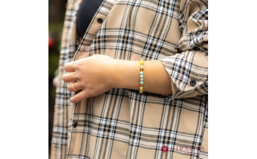 黄金快適ライフ☆パワーストーンブレスレット(金運04)･6mm玉 (16.8cm) 16.8cm