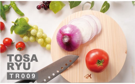 ひのき まな板 直径 240×265×45ｍｍ 丸型 厚型 須崎 高知 いごっそまな板 TR009_x