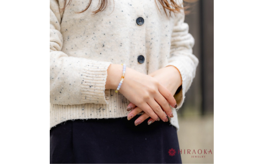 極上黄金ライフパワーストーンブレスレット(金運02)･6mm玉 (20.4cm)  20.4cm