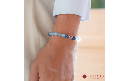 恋縁結びパワーストーンブレスレット男性用(縁結び03)･8mm玉 (17.6cm) 17.6cm