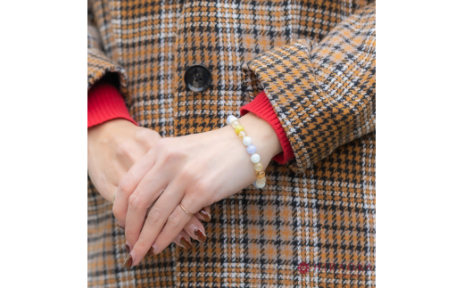 極上黄金ライフパワーストーンブレスレット(金運02)･8mm玉 (17.6cm)  17.6cm