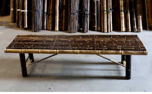 虎竹縁台 (折り畳み式) 小 100cm 2人掛け