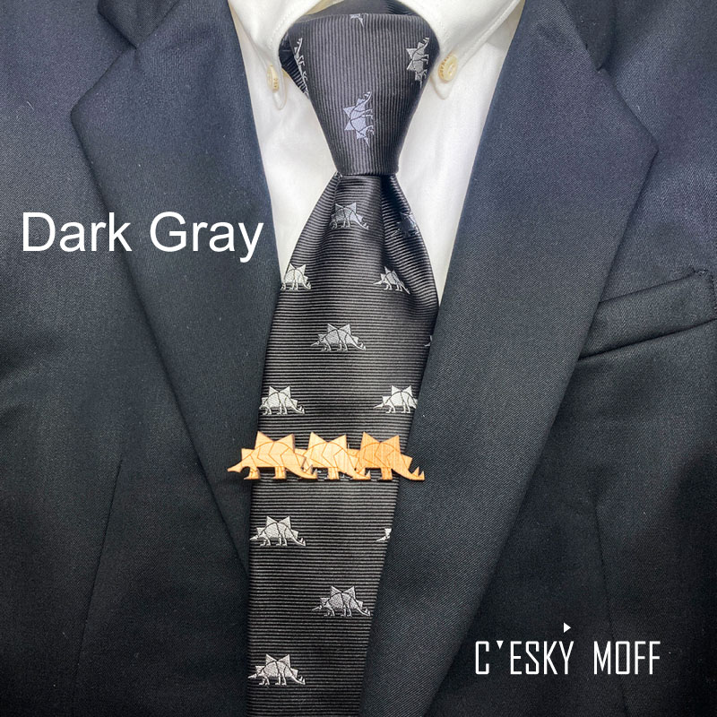 【CESKYMOFF】ステゴザウルス ネクタイ & ネクタイピン セット