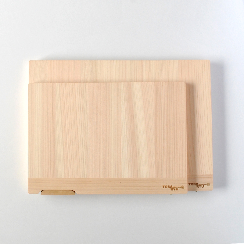薄型スタンド付きまな板 Mサイズ TR113 ひのき まな板 スタンド 付き 四万十 檜 桧 ヒノキ 桜 ステンレス ニッケル 手軽 集成加工 加工 包丁 サイズ S M 土佐龍 日用品 調理 料理 包丁 食事 高知県 須崎市 【木の料理人】