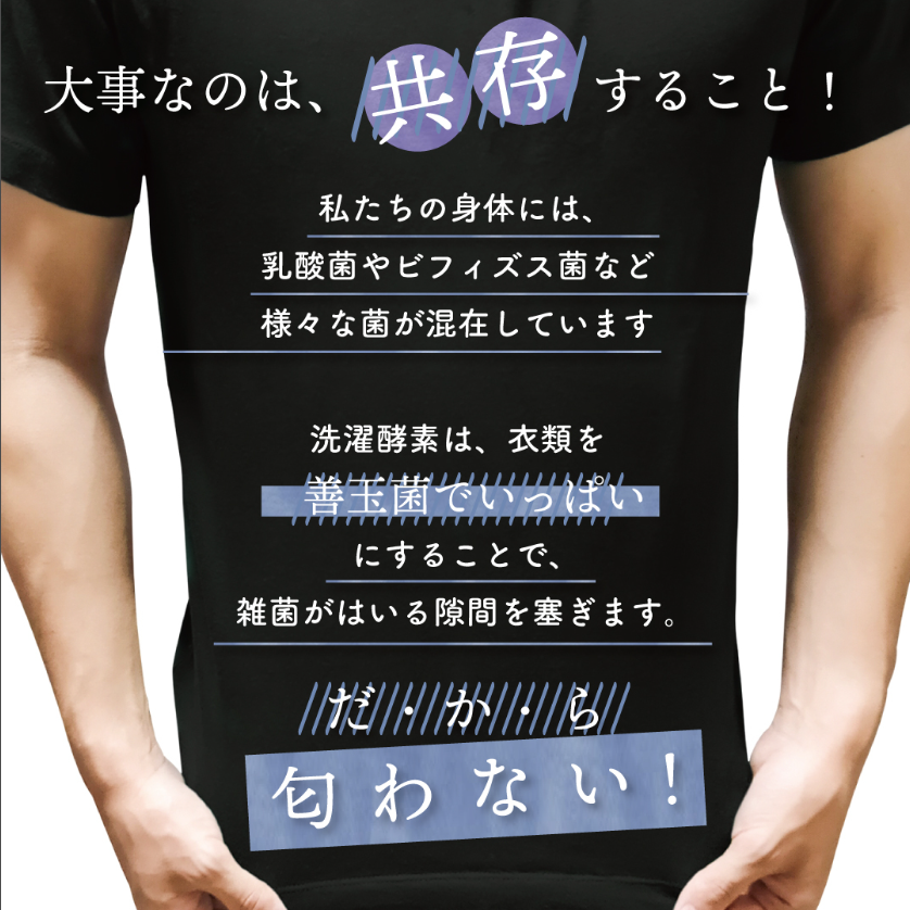 【3回定期便】消臭を超えた、新、完全無臭！お洗濯酵素！詰め替え3袋セット