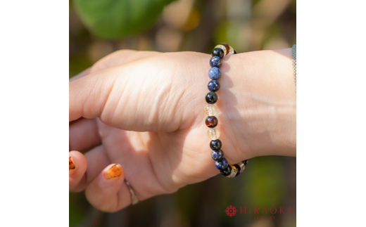 富と収入UPパワーストーンブレスレット(金運03)･6mm玉 (18.6cm)  18.6cm