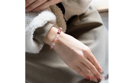  恋縁結びパワーストーンブレスレット女性用(縁結び02)･8mm玉 (17.6cm) 17.6cm