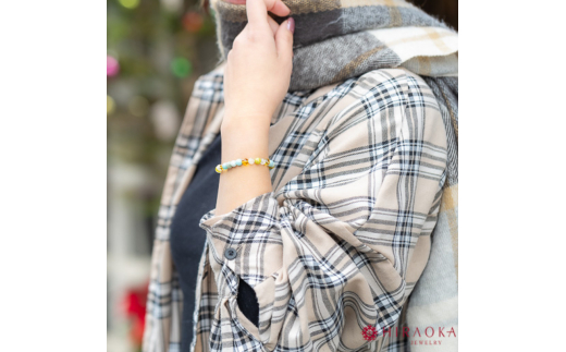 黄金快適ライフ☆パワーストーンブレスレット(金運04)･6mm玉 (17.4cm) 17.4cm