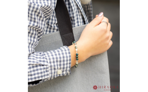 仕事ストレス回避パワーストーンブレスレット(仕事04)･6mm玉 (18.6cm) 18.6cm