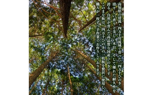 ひのき デザイン まな板 （ パレット ） しんじょう君 天然 檜 一枚板 職人 手作り 四万十 ヒノキ 矢野 工務店 高知県 須崎市 YNK003 パレット