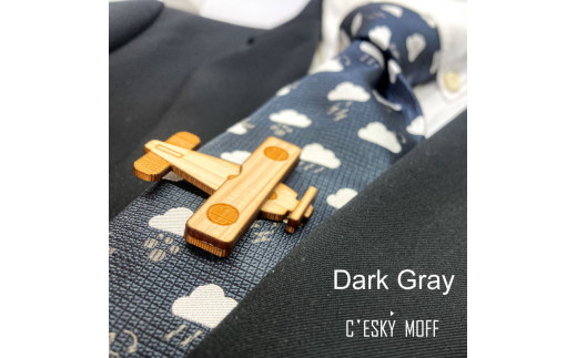 雲小紋柄 ネクタイ & プロペラ機 タイピン セット プレゼント ラッピング可 おしゃれ 社会人 結婚式 贈答 新生活 生活雑貨 生活用品 FO014