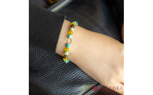 試験当日に最高の状態へ！トントン拍子で逆転合格パワーストーンブレスレット(合格祈願03)･6mm玉 (18.6cm) 18.6cm