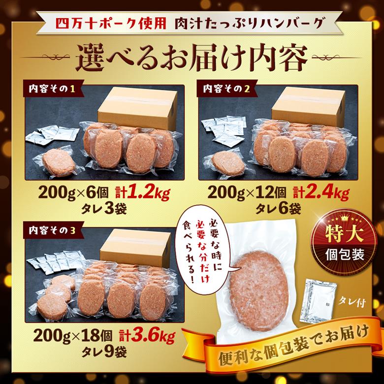 【1週間以内で発送】 ハンバーグ 2.4kg