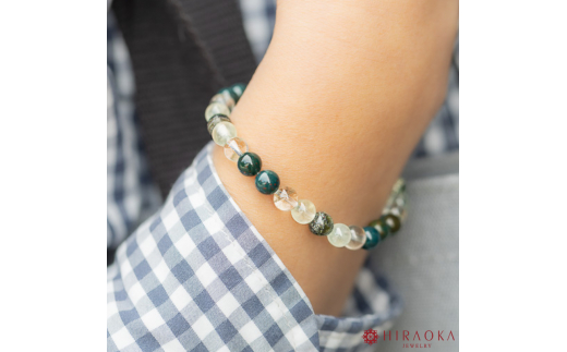 仕事ストレス回避パワーストーンブレスレット(仕事04)･6mm玉 (20.4cm) 20.4cm