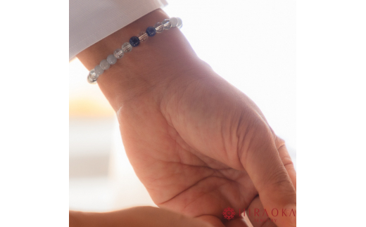 恋縁結びパワーストーンブレスレット男性用(縁結び03)･6mm玉 (19.2cm) 19.2cm