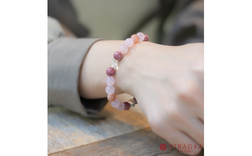  恋縁結びパワーストーンブレスレット女性用(縁結び02)･8mm玉 (17.6cm) 17.6cm