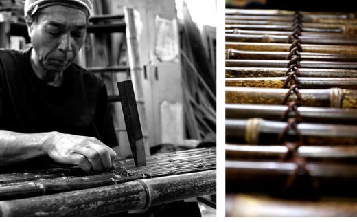 虎竹縁台 (折り畳み式) 小 100cm 2人掛け