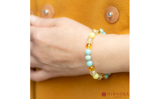 黄金快適ライフ☆パワーストーンブレスレット(金運04)･8mm玉 (18.4cm) 18.4cm