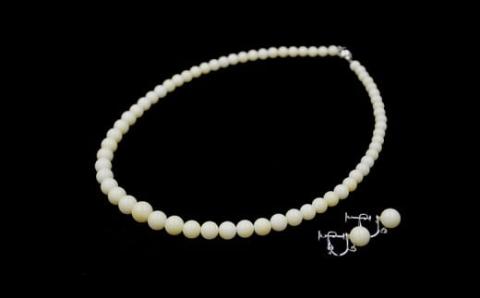 白サンゴ フォーマルネックレス・イヤリング セット 【高知】