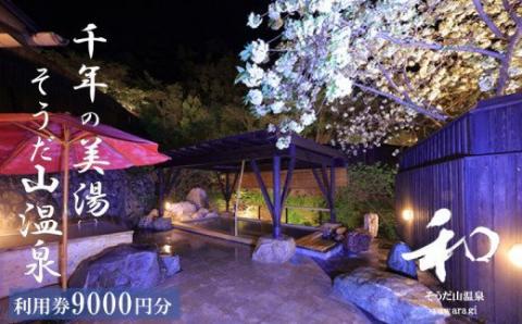 そうだ山温泉 温泉利用券 9,000円分 旅館旅館旅館旅館