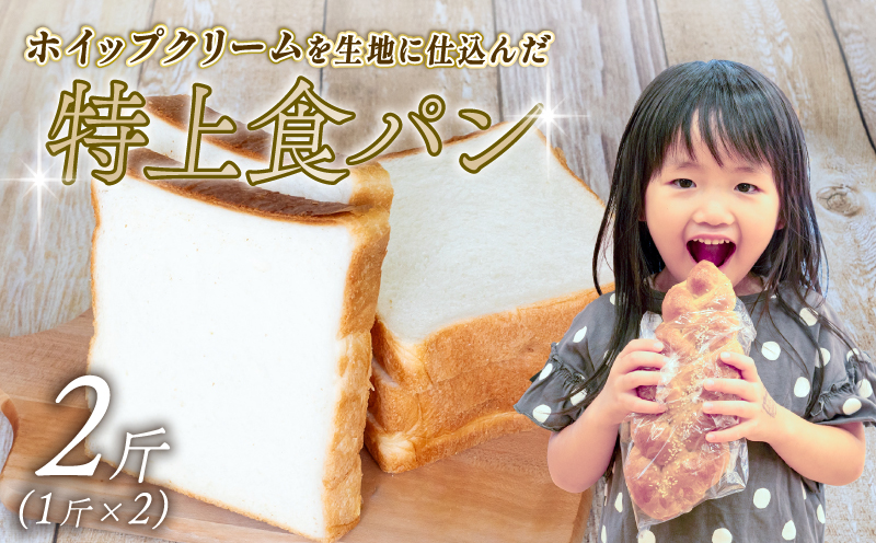 特上食パン 2斤 (1斤×2】 食パン ｜ 食パン高級 型 ふんわり しっとり 冷凍 パンストック 人気 有名 お取り寄せ おすすめ 高知県 須崎市 MNB001