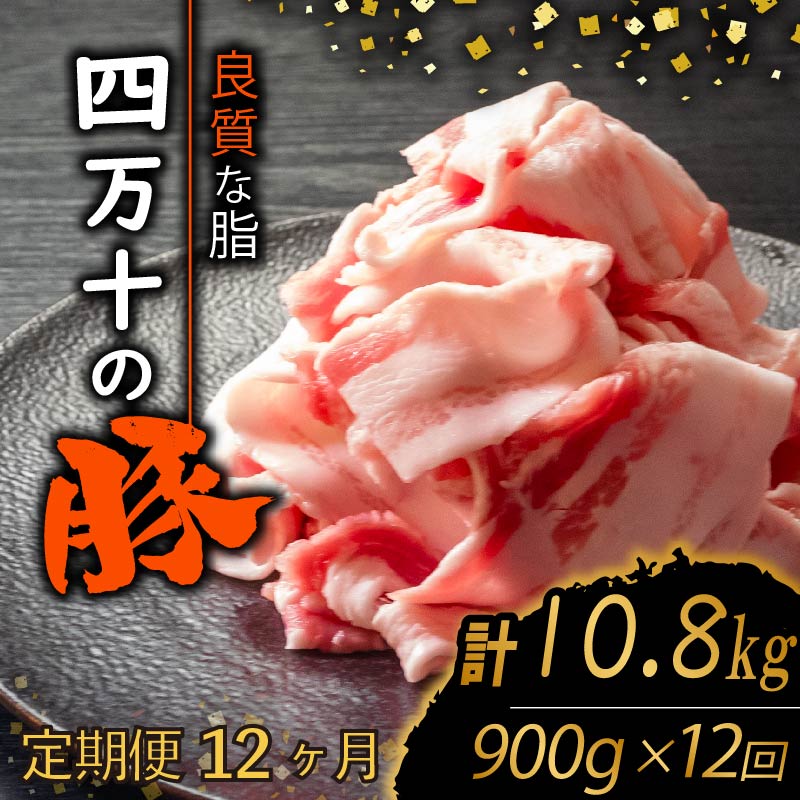 【定期12回】四万十ポークスライス 計10.8kg【900g×12ヶ月連続お届け】 2Dコース