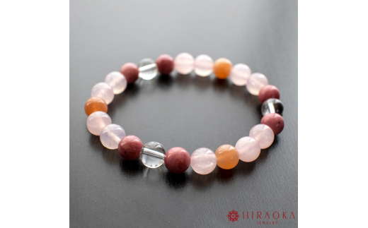  恋縁結びパワーストーンブレスレット女性用(縁結び02)･8mm玉 (17.6cm) 17.6cm