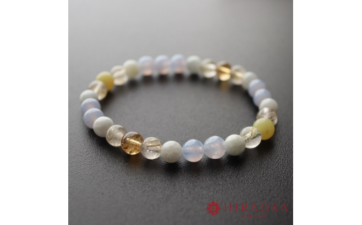 極上黄金ライフパワーストーンブレスレット(金運02)･6mm玉 (19.2cm)  19.2cm