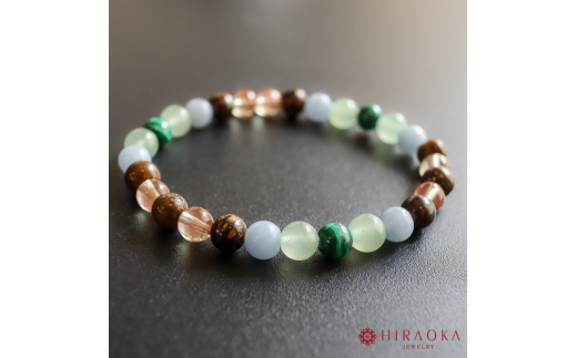 バランスの良い人間関係形成力☆パワーストーンブレスレット(対人04)･6mm玉 (19.2cm) 19.2cm