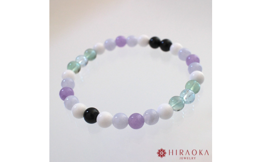 面倒な人間関係で悩まないための対人運パワーストーンブレスレット(対人03)･6mm玉 (19.2cm) 19.2cm