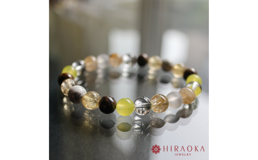 たくさんの幸せを手に入れる大開運パワーストーンブレスレット(開運01)･8mm玉 (21.6cm) 21.6cm