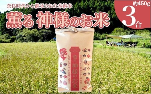 米 令和7年 新米 薫る神様のお米 お米 ブレンド米 縁起米 奉納米 白米 3合 こめ コメ おこめ ご飯 ごはん お試し 少量 希少米 香り米 贈答 縁起物 受験 お祝い 人気 祈願 商売繁盛 家内安全 五穀豊穣 限定米 特別栽培米 農薬不使用 高知県 須崎市 UB043 3合×1袋(桐箱なし・想い札なし)