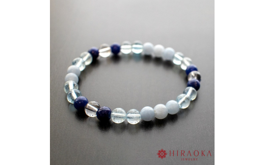 恋縁結びパワーストーンブレスレット男性用(縁結び03)･6mm玉 (19.2cm) 19.2cm