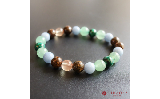 バランスの良い人間関係形成力☆パワーストーンブレスレット(対人04)･8mm玉 (21.6cm) 21.6cm