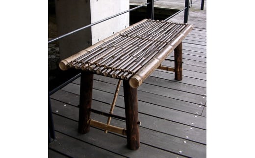 虎竹縁台 (折り畳み式) 小 100cm 2人掛け