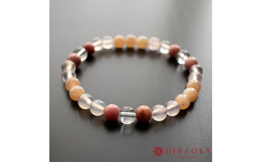 恋縁結びパワーストーンブレスレット女性用(縁結び02)･6mm玉 (19.2cm) 19.2cm