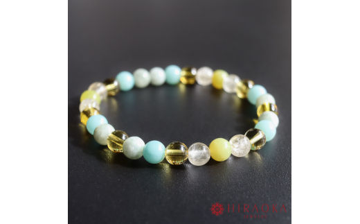 黄金快適ライフ☆パワーストーンブレスレット(金運04)･6mm玉 (16.8cm) 16.8cm