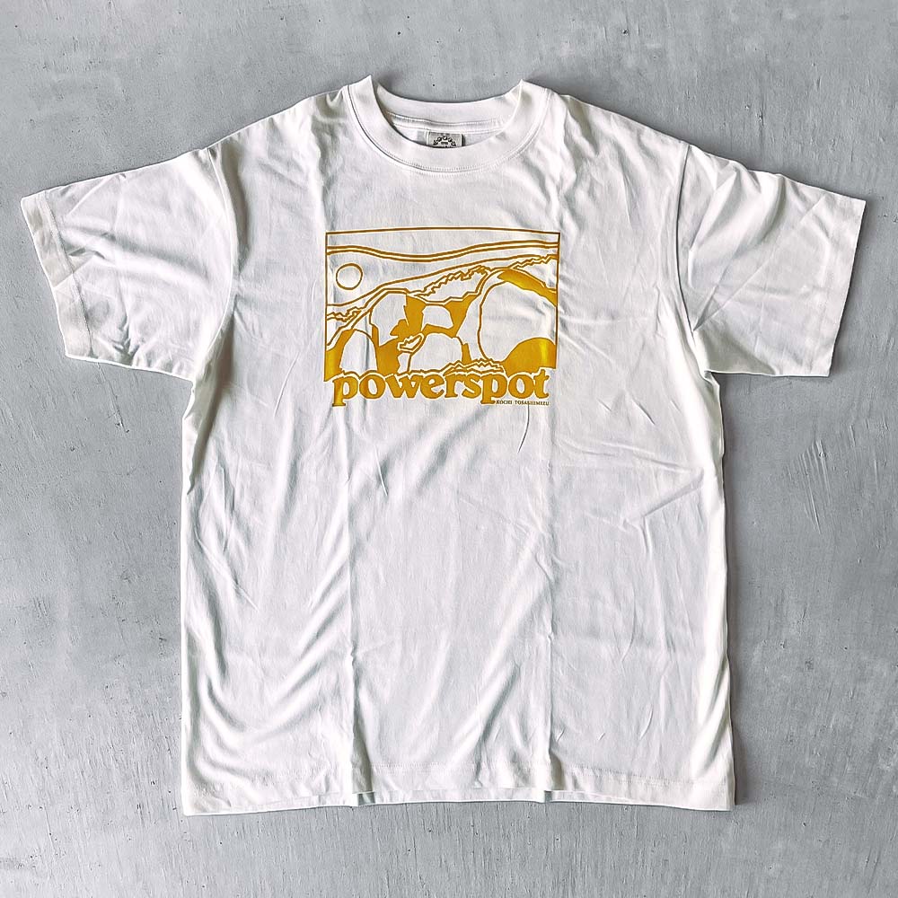 Tシャツ とさしみず powerspot Mサイズ ホワイト 半袖 トップス オーガニックコットン ファッション 服 衣類 かわいい 可愛い おしゃれ お洒落 高知県 高知 土佐清水【R01353-M】 ホワイト Mサイズ