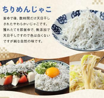 浜口海産物店のじゃこ2種と干物2種セット　シラス 無添加 釜揚げ しらす丼 ちりめん丼【R00013】